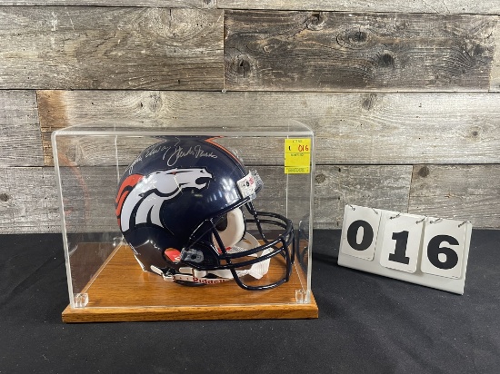 Denver Brncos - Signed Helmet by John Elway, Terrell Davis (W/Case)