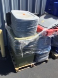 Pallet of totes and lids