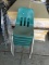 9 small Green chairs