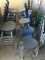 54 small blue chairs