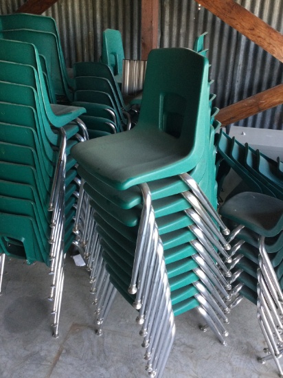 84 Small Green Chairs