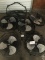 6 black floor fans