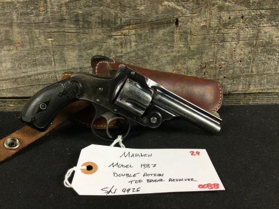 Marlin Model 1887 Double Action Top Break Revolver With Holster .38s&w