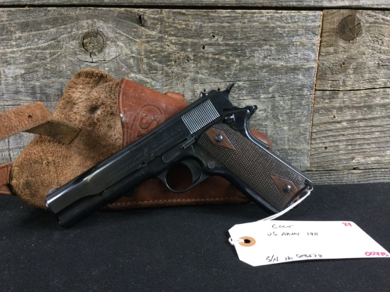 Colt US Army 1911 with holster Reblued
