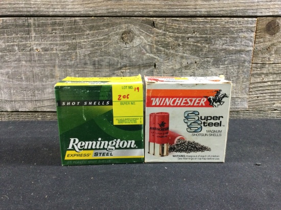 2 Boxes Assorted 12ga Steel Shot