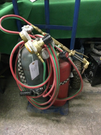 Oxyacetylene tanks and dolly