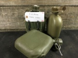 3 U.S Military Plastic Canteens