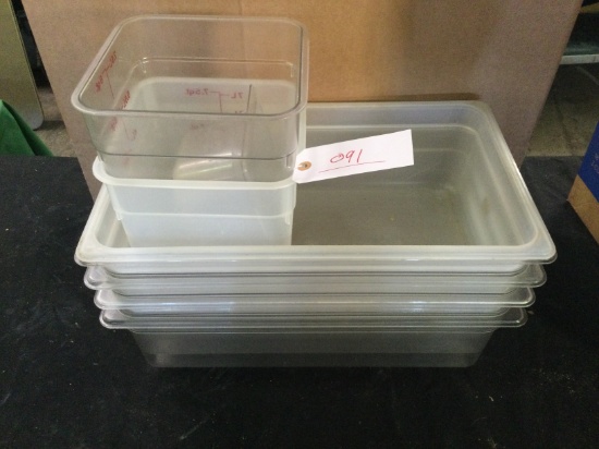 Assorted Plastic Bins
