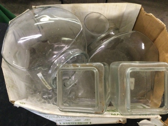 Box of Glass Spice/Candy Jars