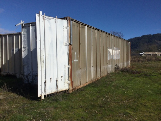 40ft shipping container. Has power and shelving