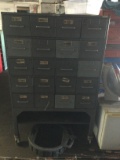 2 Metal rolling parts cabinets