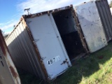 40ft shipping container with power and shelving