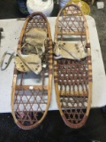 Vintage Wood and Leather Snow Shoes