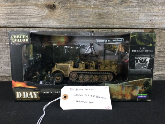 Forces of Valor 1/32 Scale Die Cast German Sd. Kfz. 7 Half-Track. Normandy, 1941