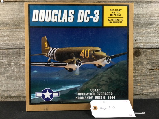 ERTL Die Cast Metal Replica Douglas DC-3 USAAF Operation Overlord. Normandy, June 6, 1944