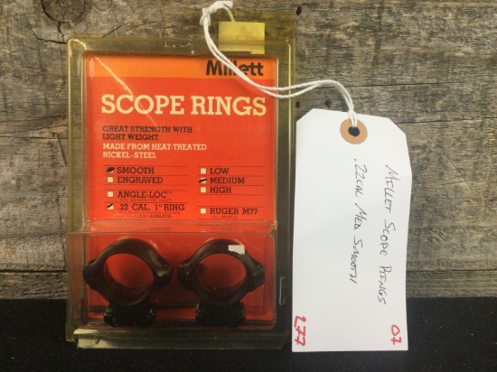 Millet Scope Rings .22cal Smooth Med.