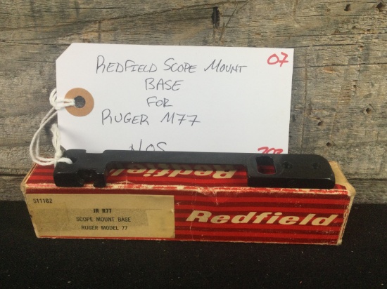 Redfield Scope Mount Base for Ruger M77, NOS