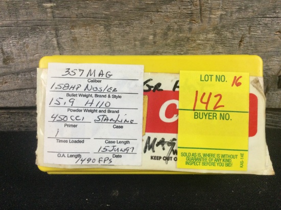 357mag reloads, for components only.