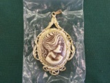 Scrimshaw pendant