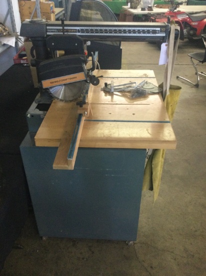 Craftsman 10in Radial Saw with Metal cabinet roller