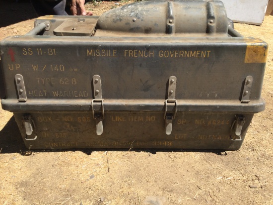 French Government HEAT round transport case