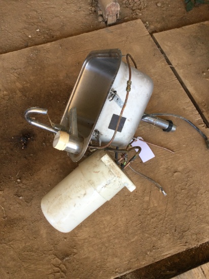 Shop sink with water heater