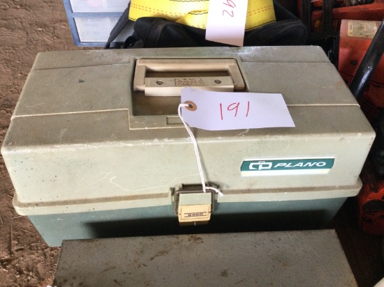 Tackle box with fishing gear