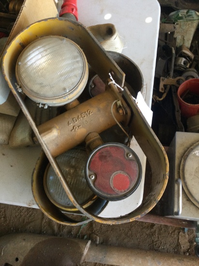 Old heavy equipment lights