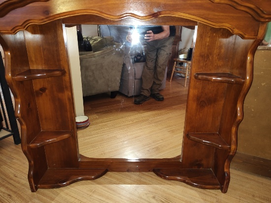 Full Size Wooden headboard with mirror