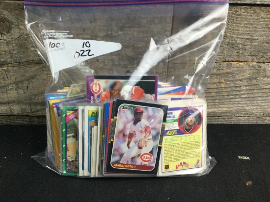 Bag of loose mixed sports cards