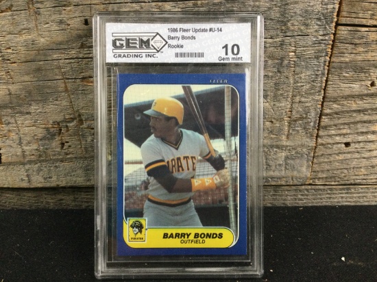 1986 Fleer Barry Bonds Rookie Card Gen Mint 10