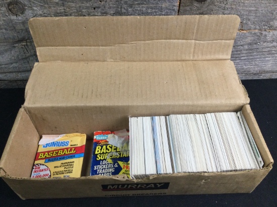 Half full Flip top box of Baseball cards