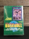 1 unopened SCORE 1991 Series 1 MLB Booster packs