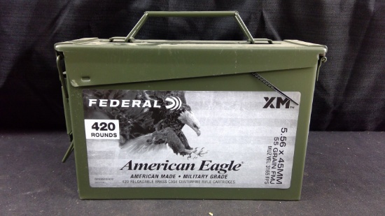 420 5.56x45 55gr FMJ in Sealed Ammo Can