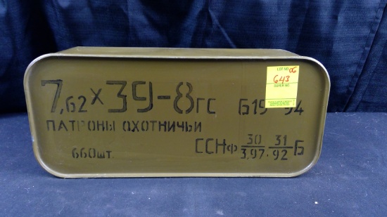 660 rounds of Russian Surplus 7.62x39 JHP