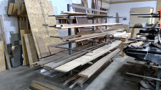 Rolling Steel Materials/Stock Rack. Contents Not Included