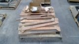 Pallet of Unassembled Wood Rolling Carts