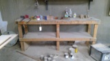 Wood Work Bench, Contents Not Included