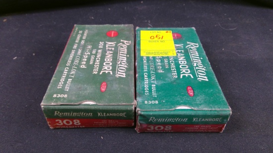 2 Boxes Remington Kleanbore .308win