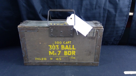 Empty Wood Crate Original Birtish .303 ball transport crate