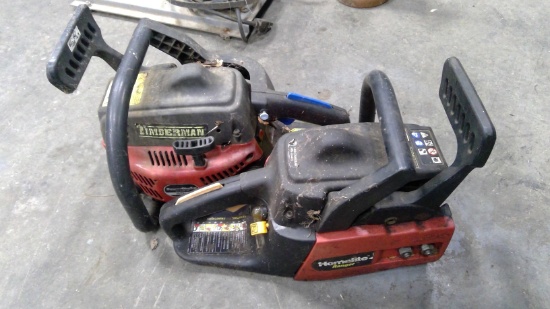 2 Homelite Chainsaw Motors, 45cc & 33cc