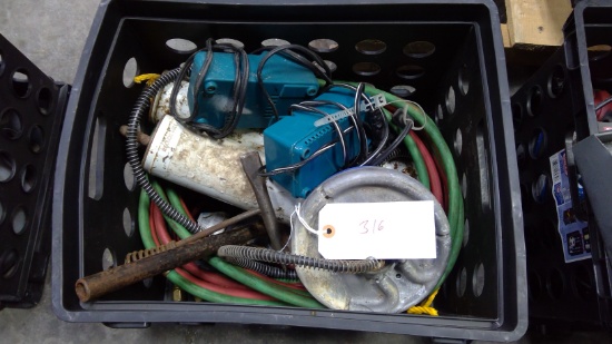 Crate of Assorted Tools