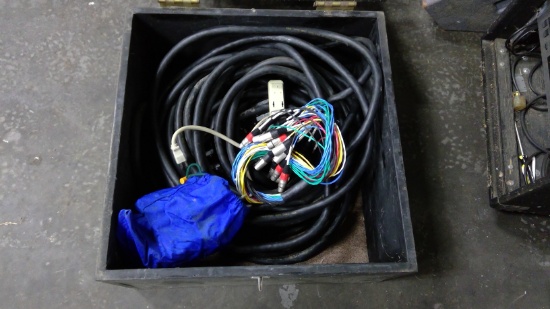Crate of Stage Audio Cables