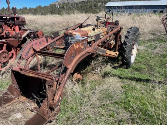 International tractor with loader