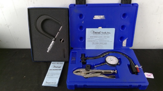 Central Tools Micrometer & Rotor Runout + Ball Joint Gauge