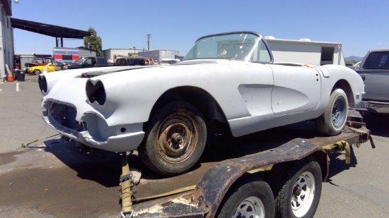 1958 Chevy Corvette Rolling Chasis, Incomplete Build