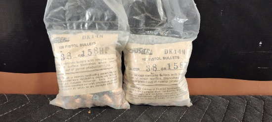 200 Nosler .38cal 158gr HP Projectiles