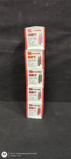 500 Hornady .270cal 130gr Bullets