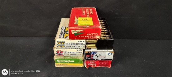 Approx 130rd .243win Reloads, FOR COMPONENTS ONLY