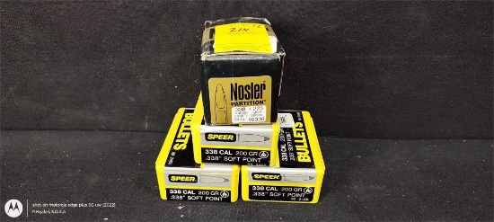 350 .338cal Mixed Weight Bullets